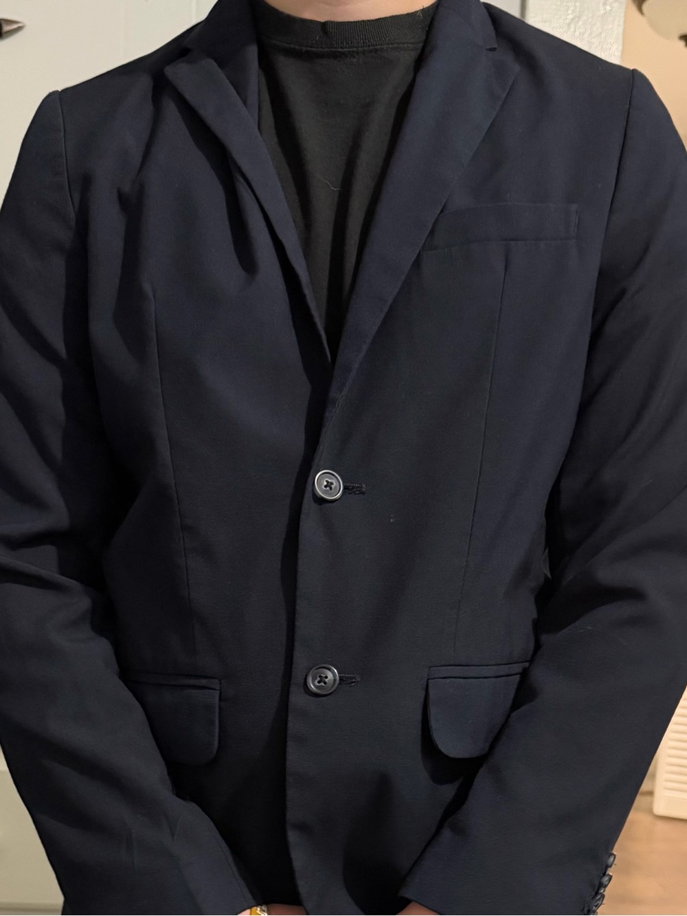 Boy’s Navy Blazer - Classic Single-Breasted Suit Jacket